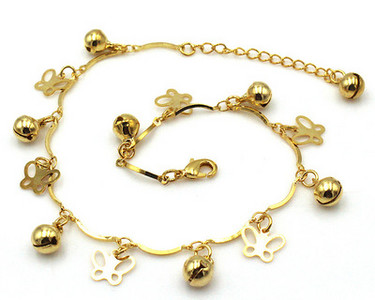 Brățară de gleznă cu clopoței din aur boeme pentru femei Brățară pentru picioare Bijuterii de modă pentru femei Brățară de gleznă Cheville Femme