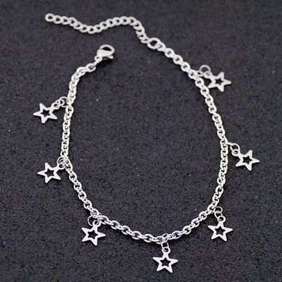 Allergiamentes rozsdamentes acél boka karkötő nőknek Star Fish Shell Charm karkötő lábon Lányok lábláncok Bokalánc ékszerek Új