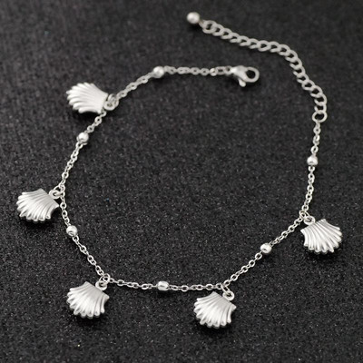 Allergiamentes rozsdamentes acél boka karkötő nőknek Star Fish Shell Charm karkötő lábon Lányok lábláncok Bokalánc ékszerek Új