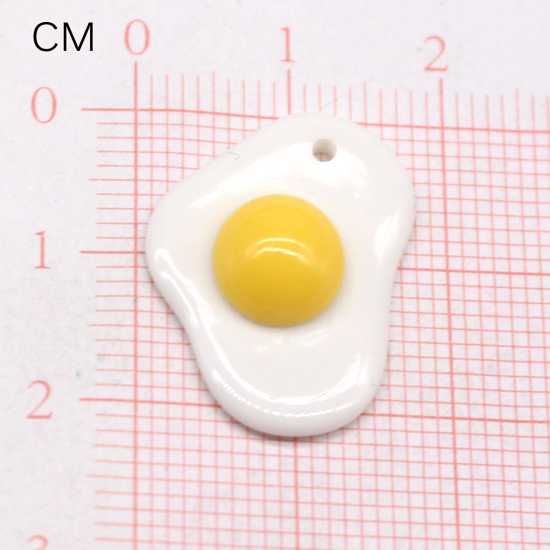 10 vnt Kawaii Flatback baltai kepti kiaušiniai, dervos auskarai, mielas apyrankės raktų pakabukas, mažas pakabukas papuošalas, gaminio aksesuaras