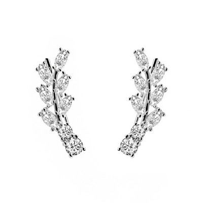 2 bucăți de înaltă calitate 7 cristale urechi manșete urechi piercing culoare albastră zirconiu cubic ureche crawlers pentru femei piercing Oreja cercel