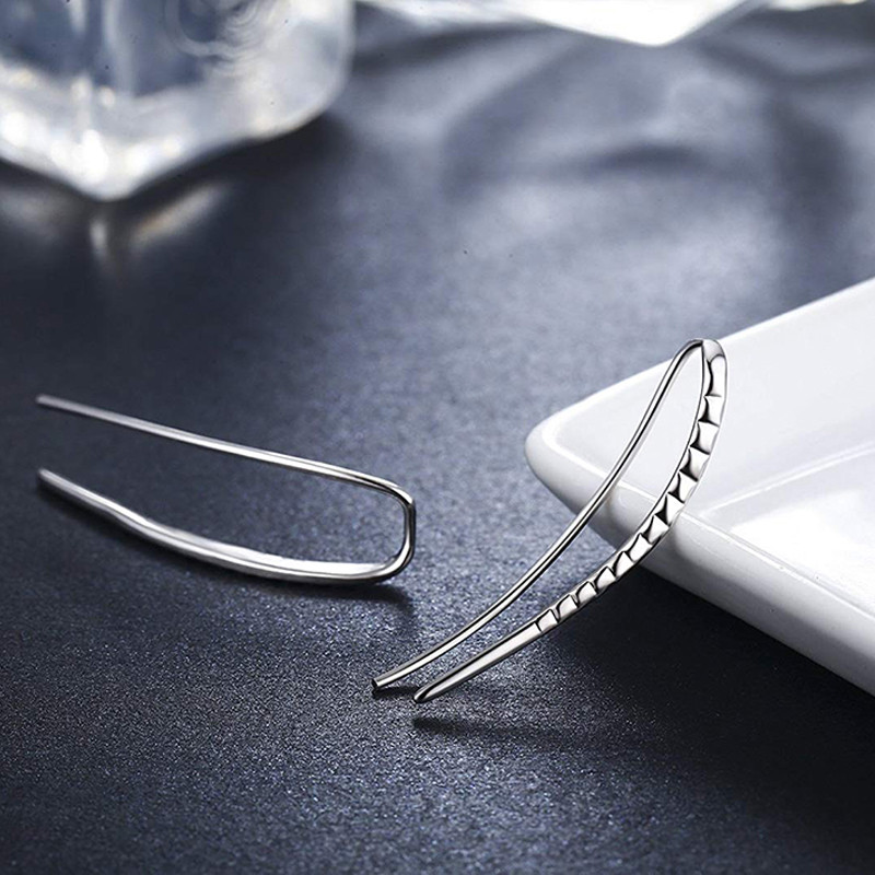 2 bucăți de înaltă calitate 7 cristale urechi manșete urechi piercing culoare albastră zirconiu cubic ureche crawlers pentru femei piercing Oreja cercel