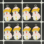 10 bucăți adorabil din rășină mic om de zăpadă cercei brelocuri bricolaj pentru breloc colier pandantiv accesoriu drăguț Anul Nou Crăciun bijuterii face