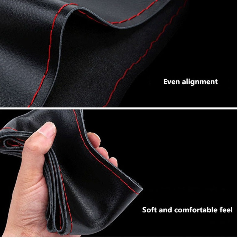 Autó kormánykerék burkolata csúszásmentes puha műbőr 38 cm tűkkel és fonalfonattal a kormánykerék autós tartozékai