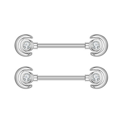 2 buc. șarpe iepure inimă piercing mamelon femei inele mamelon capac barbell scut sân cristal oțel 14G piercing corp bijuterii