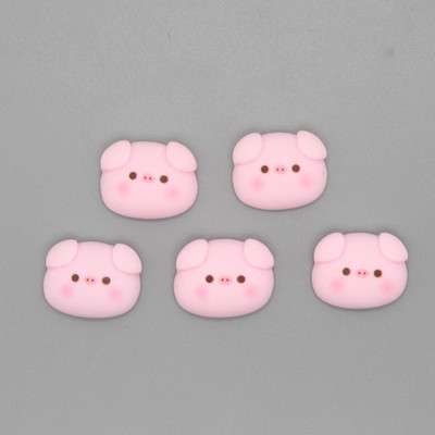 Amestecați 10 buc/pachet Cute Hug Love Pink Porc Breloc din rășină Artizanat cu animale cu spate plat Cabochon Broșă Cercei Împodobire Bijuterii Faceți