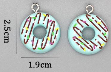 Se amestecă 10 buc/pachet drăguț cremă gogoși rășină brelocuri amuzante mini pandantive alimentare pentru cercei brățară breloc bijuterii face bricolaj