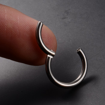 2 τμχ G23 Titanium Ring Segment Nose Ring18g&16g&14g&12g Θηλή Clicker Ear Cartilage Unisex Κοσμήματα Tragus Helix Lip Piercing