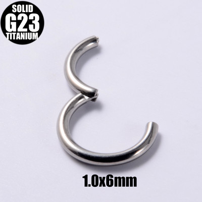 2 vnt. G23 titano vyrių segmento nosies žiedas 18g&16g&14g&12g spenelių spustelėjimas ausų kremzlė Tragus Helix lūpų auskarų vėrimas unisex papuošalai