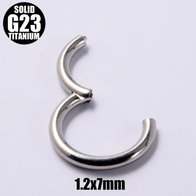 2 vnt. G23 titano vyrių segmento nosies žiedas 18g&16g&14g&12g spenelių spustelėjimas ausų kremzlė Tragus Helix lūpų auskarų vėrimas unisex papuošalai
