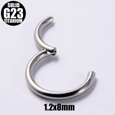 2 vnt. G23 titano vyrių segmento nosies žiedas 18g&16g&14g&12g spenelių spustelėjimas ausų kremzlė Tragus Helix lūpų auskarų vėrimas unisex papuošalai