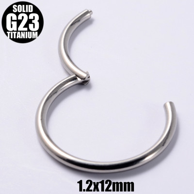 2 vnt. G23 titano vyrių segmento nosies žiedas 18g&16g&14g&12g spenelių spustelėjimas ausų kremzlė Tragus Helix lūpų auskarų vėrimas unisex papuošalai