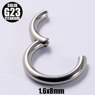 2 vnt. G23 titano vyrių segmento nosies žiedas 18g&16g&14g&12g spenelių spustelėjimas ausų kremzlė Tragus Helix lūpų auskarų vėrimas unisex papuošalai
