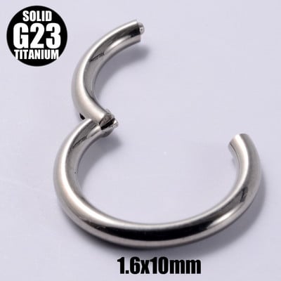 2 vnt. G23 titano vyrių segmento nosies žiedas 18g&16g&14g&12g spenelių spustelėjimas ausų kremzlė Tragus Helix lūpų auskarų vėrimas unisex papuošalai