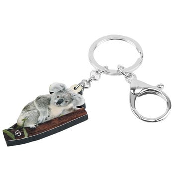 Newei Acrylic Sweet Australian Koala Keychains Μπρελόκ Χαριτωμένα ζωικά κοσμήματα με μπρελόκ για γυναίκες Παιδικό κορίτσι Κλασικό δώρο Γούρια αυτοκινήτου