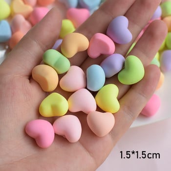 Mix 10 τμχ/συσκευασία Cute Resin Bulging Love Heart Charms Μασίφ μενταγιόν 3D Small Hearts For Earring Bracelet Κατασκευή κοσμημάτων DIY