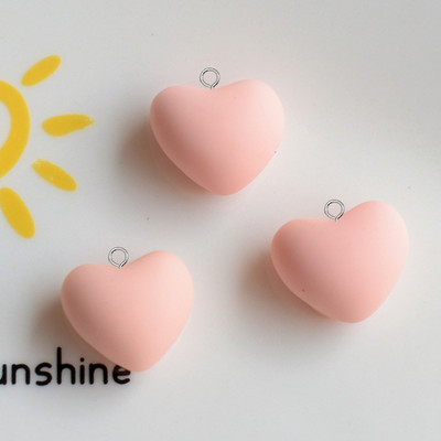 Amestecați 10 bucăți/pachet Breloc cu inimă de dragoste în formă de rășină, pandantiv solid 3D cu inimi mici, pentru brățară de cercei, fabricarea de bijuterii DIY