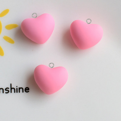 Amestecați 10 bucăți/pachet Breloc cu inimă de dragoste în formă de rășină, pandantiv solid 3D cu inimi mici, pentru brățară de cercei, fabricarea de bijuterii DIY