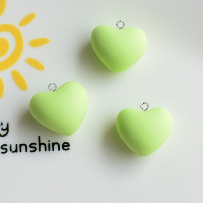 Amestecați 10 bucăți/pachet Breloc cu inimă de dragoste în formă de rășină, pandantiv solid 3D cu inimi mici, pentru brățară de cercei, fabricarea de bijuterii DIY