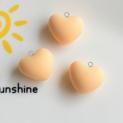 Amestecați 10 bucăți/pachet Breloc cu inimă de dragoste în formă de rășină, pandantiv solid 3D cu inimi mici, pentru brățară de cercei, fabricarea de bijuterii DIY