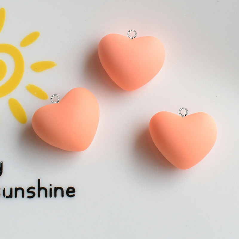 Amestecați 10 bucăți/pachet Breloc cu inimă de dragoste în formă de rășină, pandantiv solid 3D cu inimi mici, pentru brățară de cercei, fabricarea de bijuterii DIY