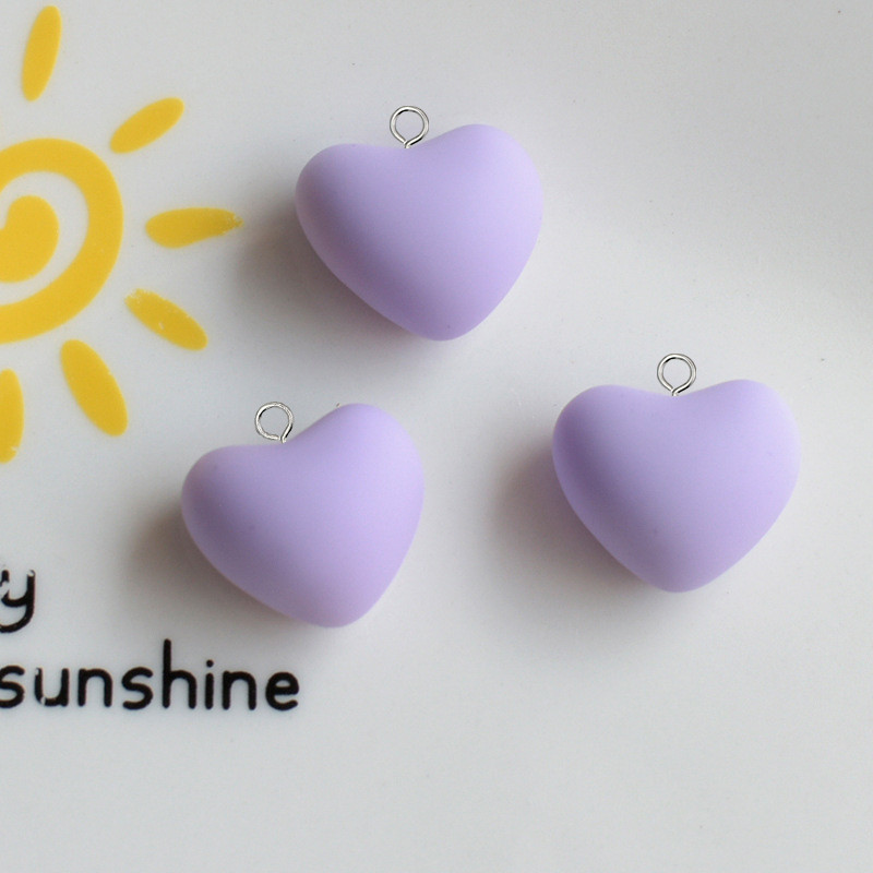 Amestecați 10 bucăți/pachet Breloc cu inimă de dragoste în formă de rășină, pandantiv solid 3D cu inimi mici, pentru brățară de cercei, fabricarea de bijuterii DIY