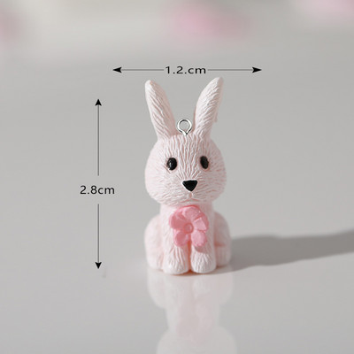 Amestecați 10 buc/pachet 3D ursuleț koala iepure brelocuri din rășină DIY Kawaii cercei cu animale pandantive bijuterii drăguțe accesoriu W85