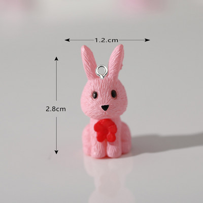 Amestecați 10 buc/pachet 3D ursuleț koala iepure brelocuri din rășină DIY Kawaii cercei cu animale pandantive bijuterii drăguțe accesoriu W85