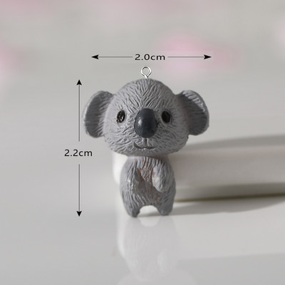 Amestecați 10 buc/pachet 3D ursuleț koala iepure brelocuri din rășină DIY Kawaii cercei cu animale pandantive bijuterii drăguțe accesoriu W85