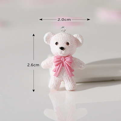 Amestecați 10 buc/pachet 3D ursuleț koala iepure brelocuri din rășină DIY Kawaii cercei cu animale pandantive bijuterii drăguțe accesoriu W85