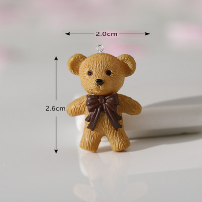 Amestecați 10 buc/pachet 3D ursuleț koala iepure brelocuri din rășină DIY Kawaii cercei cu animale pandantive bijuterii drăguțe accesoriu W85