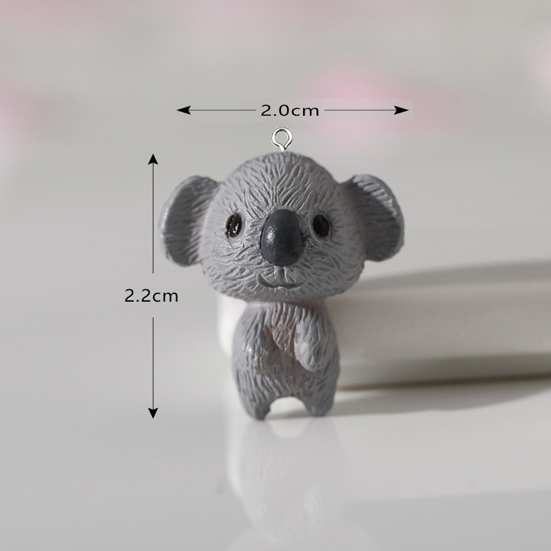 Amestecați 10 buc/pachet 3D ursuleț koala iepure brelocuri din rășină DIY Kawaii cercei cu animale pandantive bijuterii drăguțe accesoriu W85