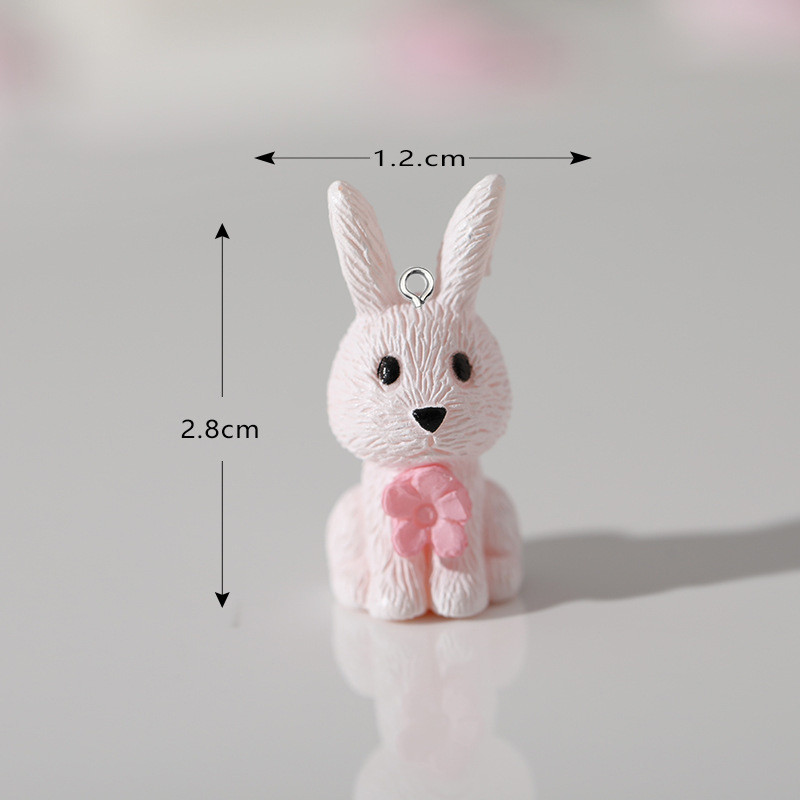Amestecați 10 buc/pachet 3D ursuleț koala iepure brelocuri din rășină DIY Kawaii cercei cu animale pandantive bijuterii drăguțe accesoriu W85
