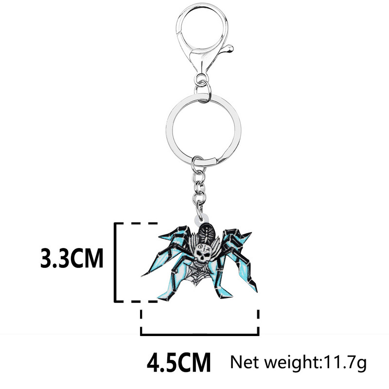 Bonsny Helovinas Akrilo siaubo kaukolės skeletas vaiduoklis voras auskarai didelis lašas kabantis žavesio dovanos papuošalai moterims mergaitėms