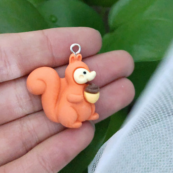 10 τμχ Kawaii Mushroom Bear Owl Animal Charms Ρητίνη Flatback Cute Fox Hedgehog μενταγιόν για σκουλαρίκι DIY κατασκευή κοσμημάτων