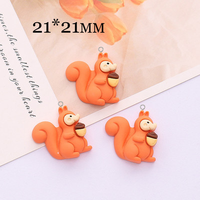 10db Kawaii gomba medvebagoly állati bűbáj gyanta lapos hátú aranyos róka sündisznó medál fülbevalóhoz barkács ékszerkészítéshez