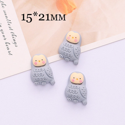 10db Kawaii gomba medvebagoly állati bűbáj gyanta lapos hátú aranyos róka sündisznó medál fülbevalóhoz barkács ékszerkészítéshez