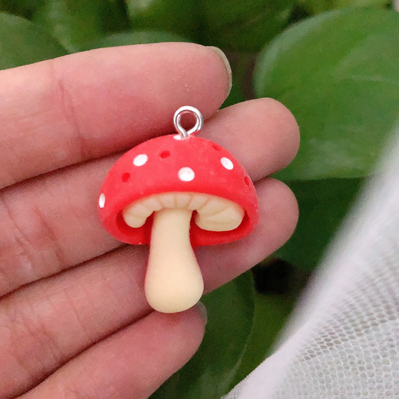 10db Kawaii gomba medvebagoly állati bűbáj gyanta lapos hátú aranyos róka sündisznó medál fülbevalóhoz barkács ékszerkészítéshez