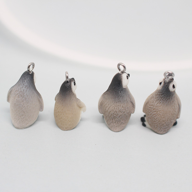 Įvairių formų Kawaii dervos pingvinų auskarai Super mielas 3D statulos imitacija gyvūno raktų pakabukas pakabukas papuošalai pasidaryk pats