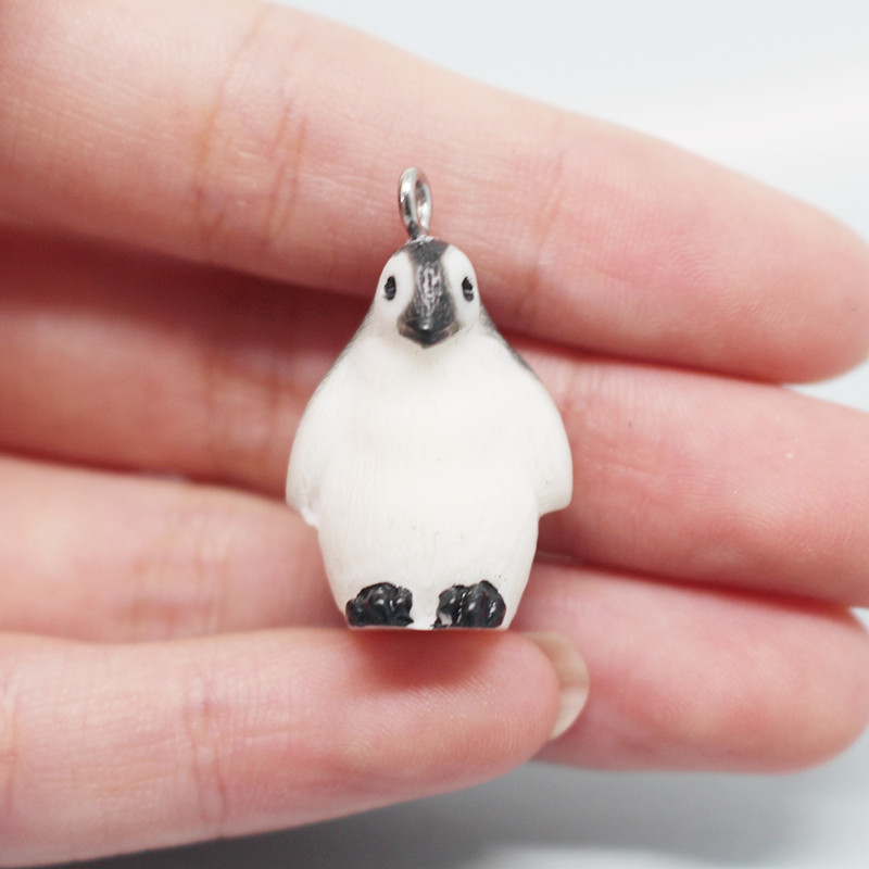 Įvairių formų Kawaii dervos pingvinų auskarai Super mielas 3D statulos imitacija gyvūno raktų pakabukas pakabukas papuošalai pasidaryk pats