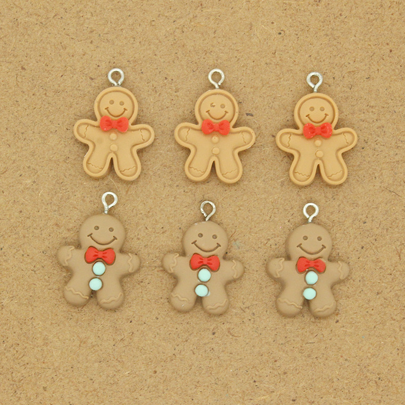 10vnt 28x20mm dervos meduolių žmogelis kalėdiniai papuošimai, pasidaryk pats, amatai, papuošimai, aksesuarai mieli auskarai pakabukai papuošalų kūrimas