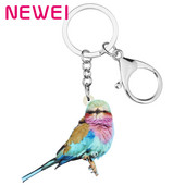 Newei akrilo marmurinės medienos putpelių raktų pakabukai Spausdinimas Mieli paukščių pakabukai, papuošalai Moterims Vaikai Vyriški Klasikiniai krepšių aksesuarai