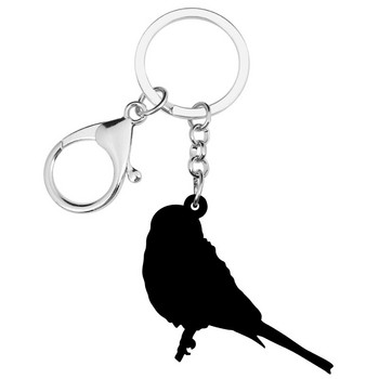 Newei Acrylic Marbled Wood Quail keychains Printing Cute Bird Animal Keyring Jewelry for Women Παιδικά Ανδρικά Αξεσουάρ Κλασική Τσάντα
