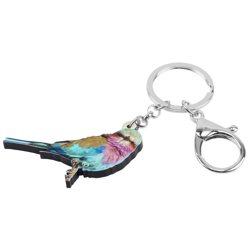 Newei akrilo marmurinės medienos putpelių raktų pakabukai Spausdinimas Mieli paukščių pakabukai, papuošalai Moterims Vaikai Vyriški Klasikiniai krepšių aksesuarai