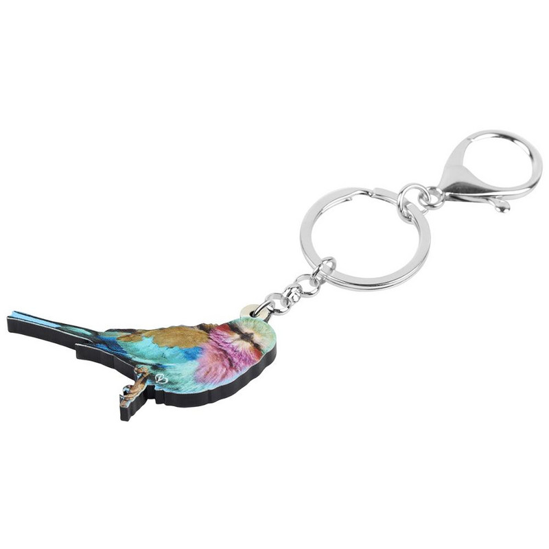 Newei akrilo marmurinės medienos putpelių raktų pakabukai Spausdinimas Mieli paukščių pakabukai, papuošalai Moterims Vaikai Vyriški Klasikiniai krepšių aksesuarai