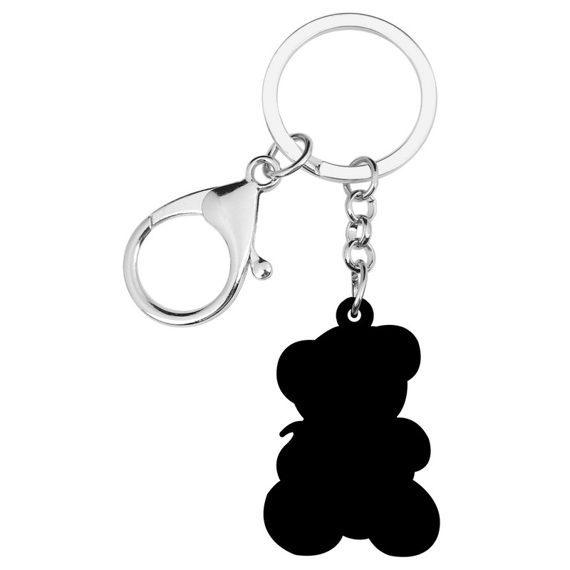 NEWEI Breloc de păpușă de urs de pluș cu inimă roz acrilic Breloc mare Bijuterii cu animale pentru femei, copii, prieteni, petrecere, cadou, accesorii pentru pungi