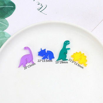 10 τμχ Cute Pure Color Earring Dinosaur Charms Βραχιόλι ζώων ευρήματα Κολιέ Μπρελόκ Κρεμαστό DIY Αξεσουάρ κοσμήματα Make F213