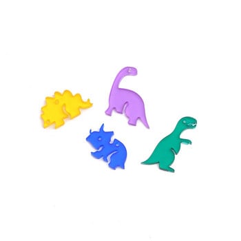 10 τμχ Cute Pure Color Earring Dinosaur Charms Βραχιόλι ζώων ευρήματα Κολιέ Μπρελόκ Κρεμαστό DIY Αξεσουάρ κοσμήματα Make F213