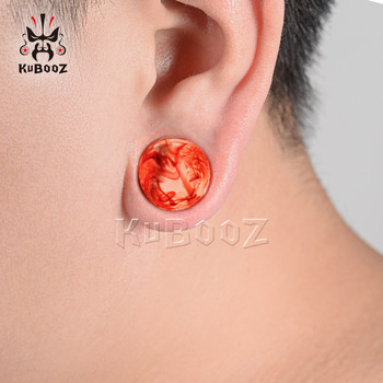 KUBOOZ Νεότερο Fancy Fashion Ακρυλικό Smog Ear Piercing Plugs And Tunnels Expanders Body Jewelry Σκουλαρίκια φορεία 8-25mm