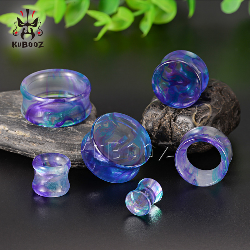KUBOOZ Cele mai noi modă de lux Acrilic Smog Piercing urechi dopuri și tuneluri Expansoare Bijuterii pentru corp Instrumente pentru cercei Stretchers 8-25mm